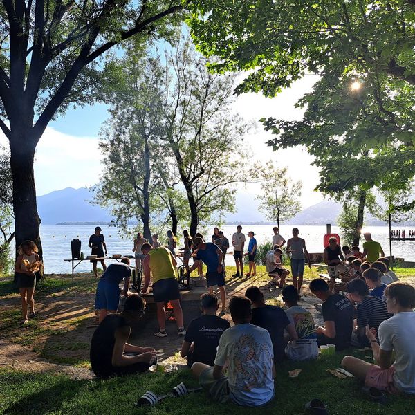 Idyllisches Abschlussgrillen