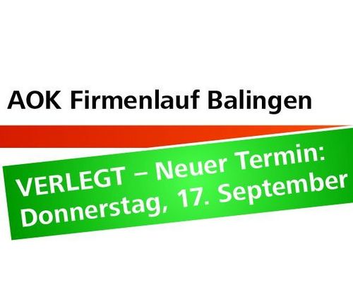  Verschiebung - AOK-Firmenlauf findet im September statt