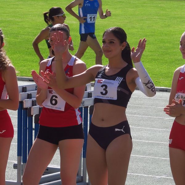 Athletenpräsentation ist Standard (hier Nazanin Maktabi)