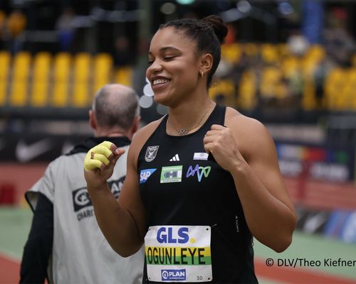 Yemisi Ogunleye (MTG Mannheim) gewann den Titel bei der letztjährigen DM Halle in Dortmund.
