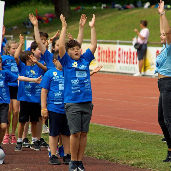 Kinderleichtathletik vor Ort am 28. Juni 2018 in Stuttgart-Degerloch